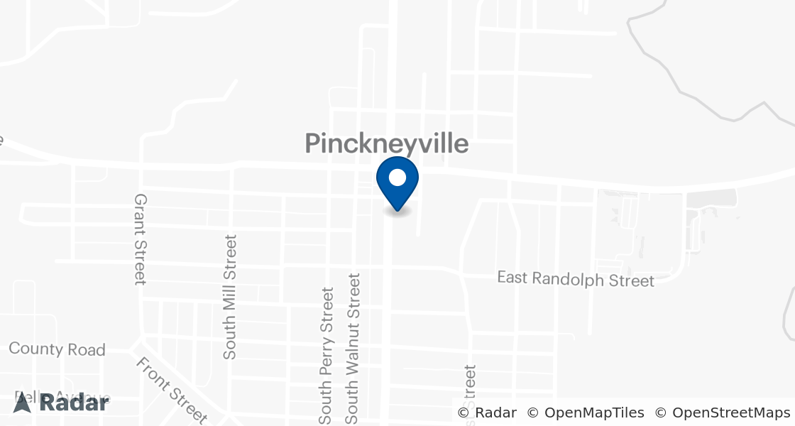 Map of Dairy Queen Location:: 106 S Main St, Pinckneyville, IL, 62274-1459